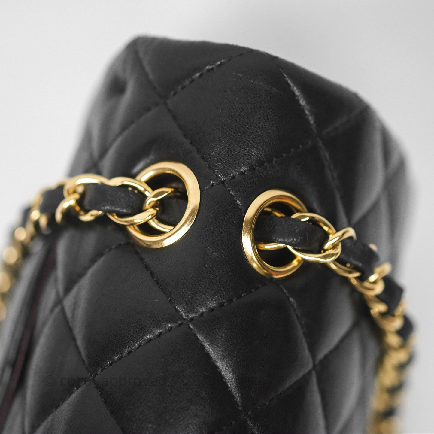 Chanel Classic M/L Medium Flap Quilted Black Lambskin Gold Hardware