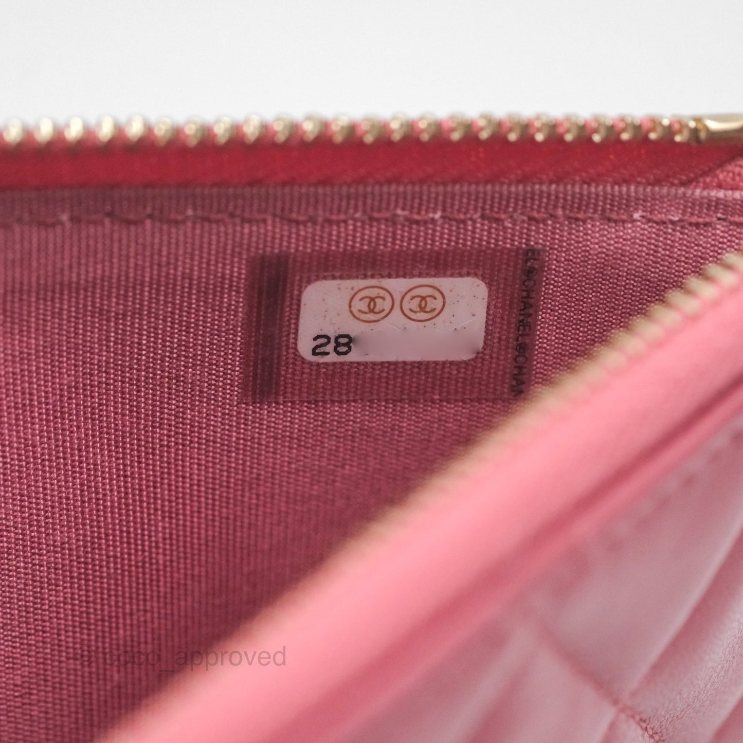 Chanel Boy Long Pouch Wallet Dusty Pink Lambskin Aged Gold Hardware