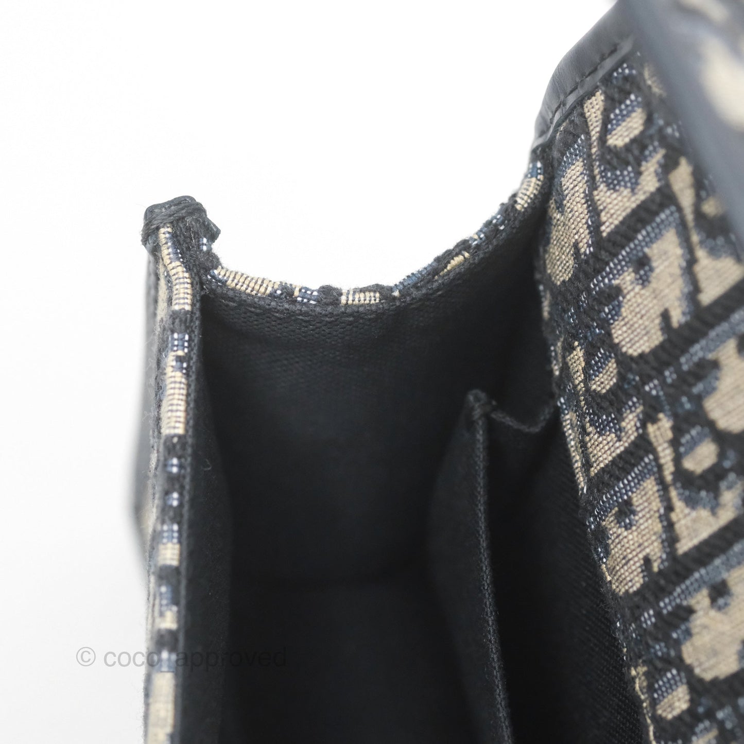 Dior 30 Montaigne East-West Bag With Chain Blue Dior Oblique Jacquard