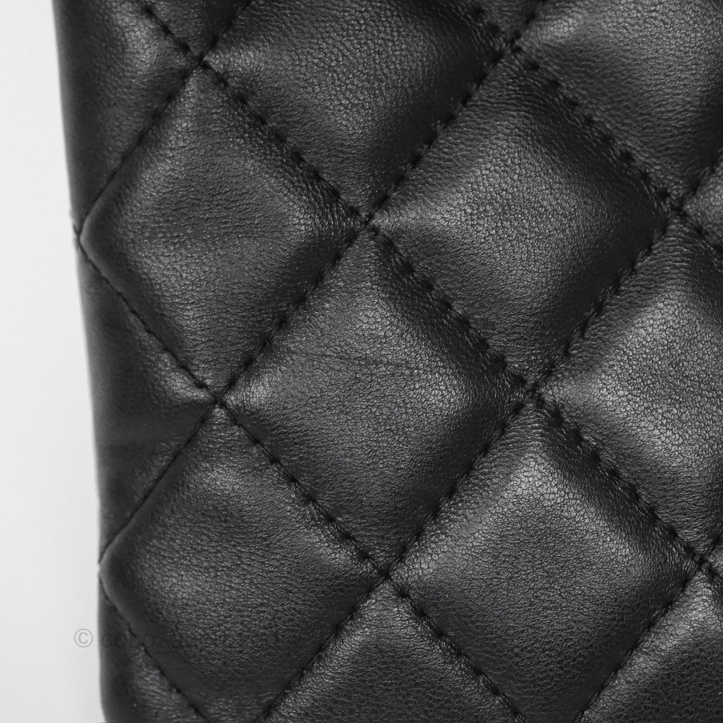 Chanel Flap O Case Clutch Black Lambskin Silver Hardware