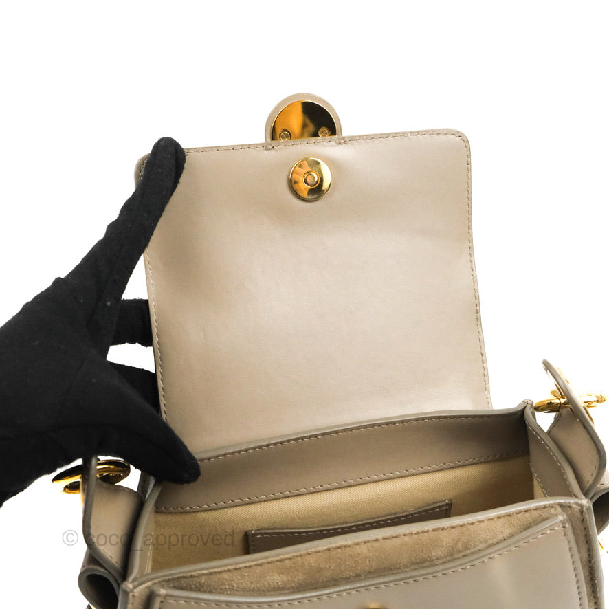 Chloé Small Tess Bag Motty Grey Grained Calfskin