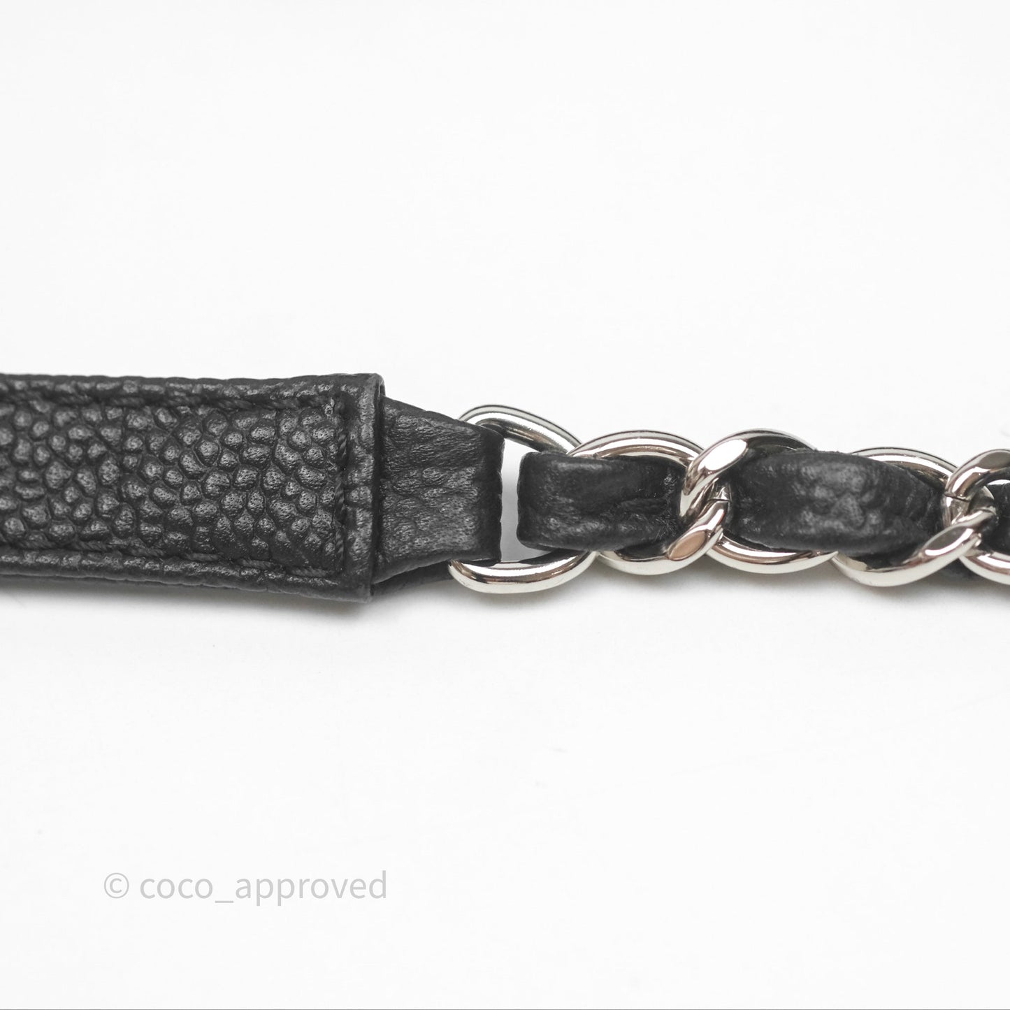 Chanel Quilted Easy Flap Bag Black Caviar Silver Hardware