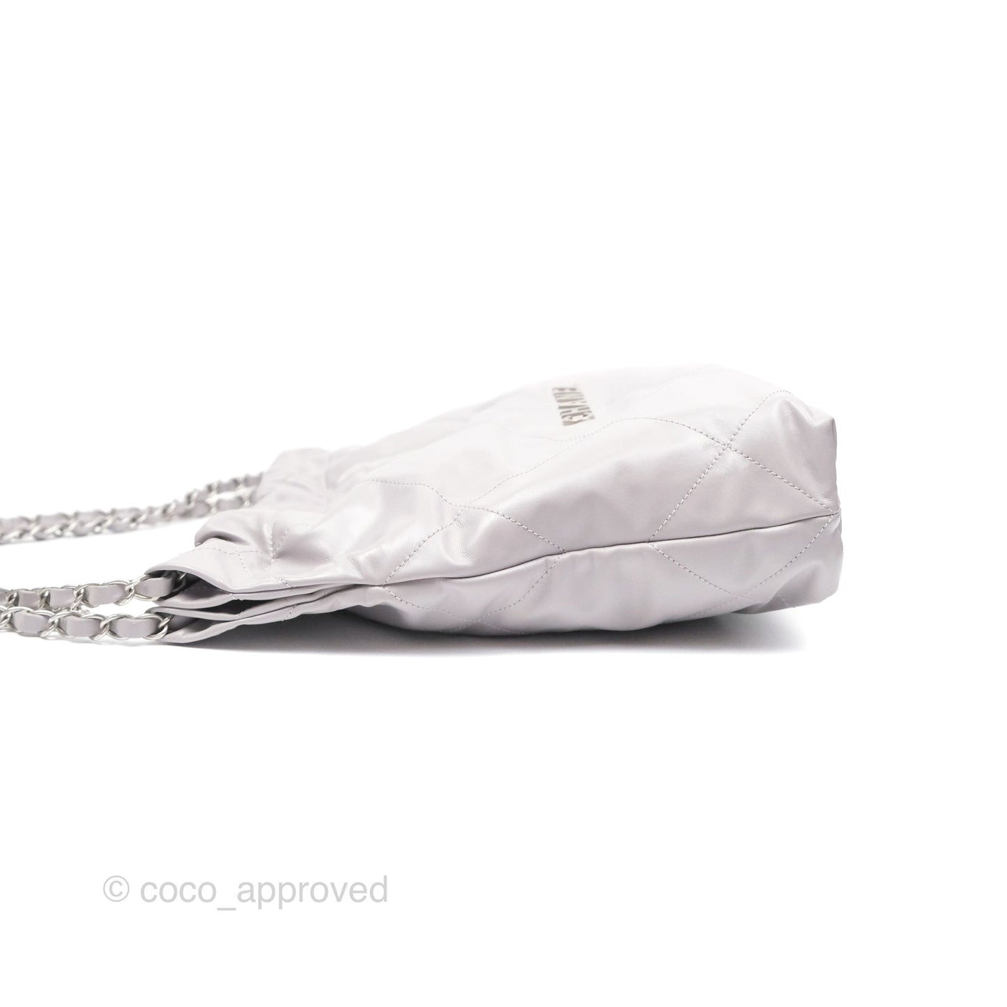 Chanel 22 Small Grey Aged Calfskin Matte Silver Hardware