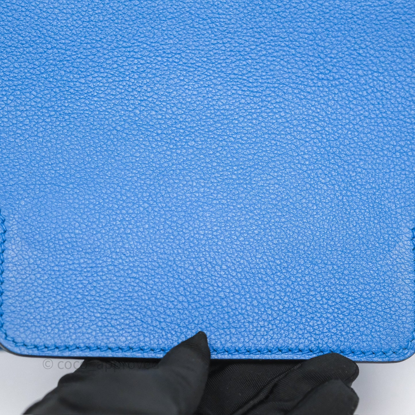 Hermès Roulis Mini 18 Blue Zellige I7 Evercolor Palladium Hardware