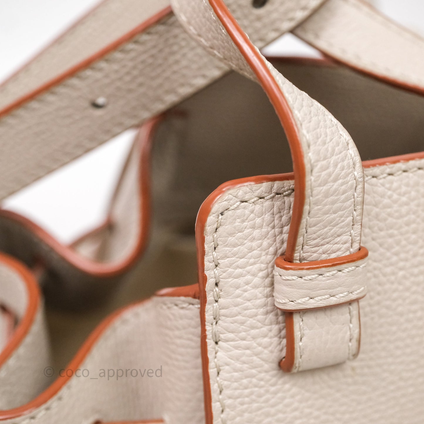 Loewe Mini Hammock Drawstring Light Ghost Calfskin