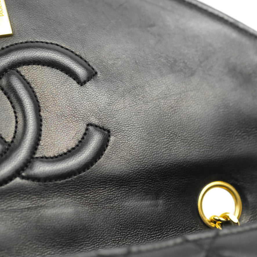 Chanel Vintage Round Flap Bag Quilted Lambskin Gold Hardware