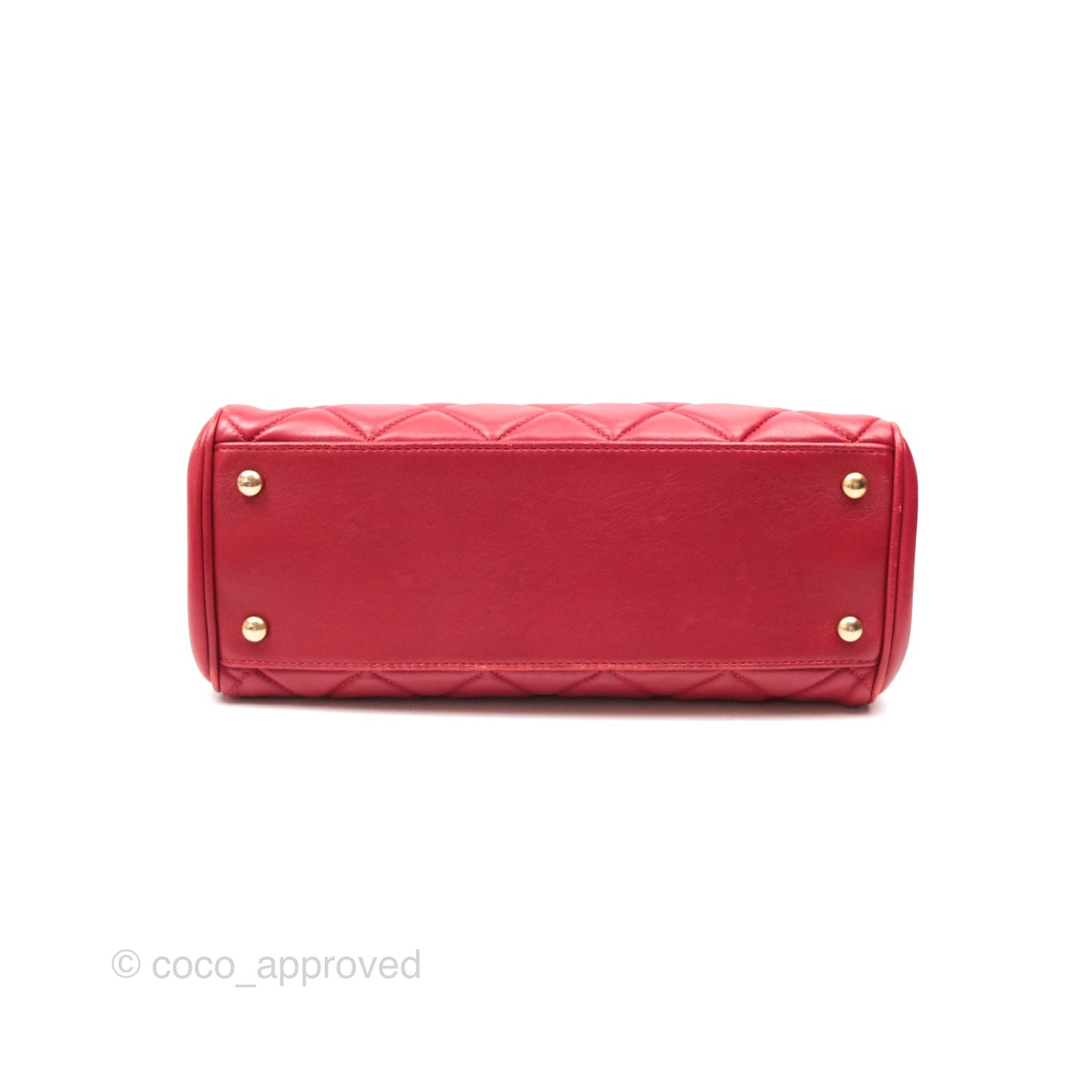 Chanel Tote Bag Red Lambskin Aged Gold Hardware