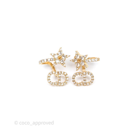 Christian Dior Clair D Lune Earrings Gold