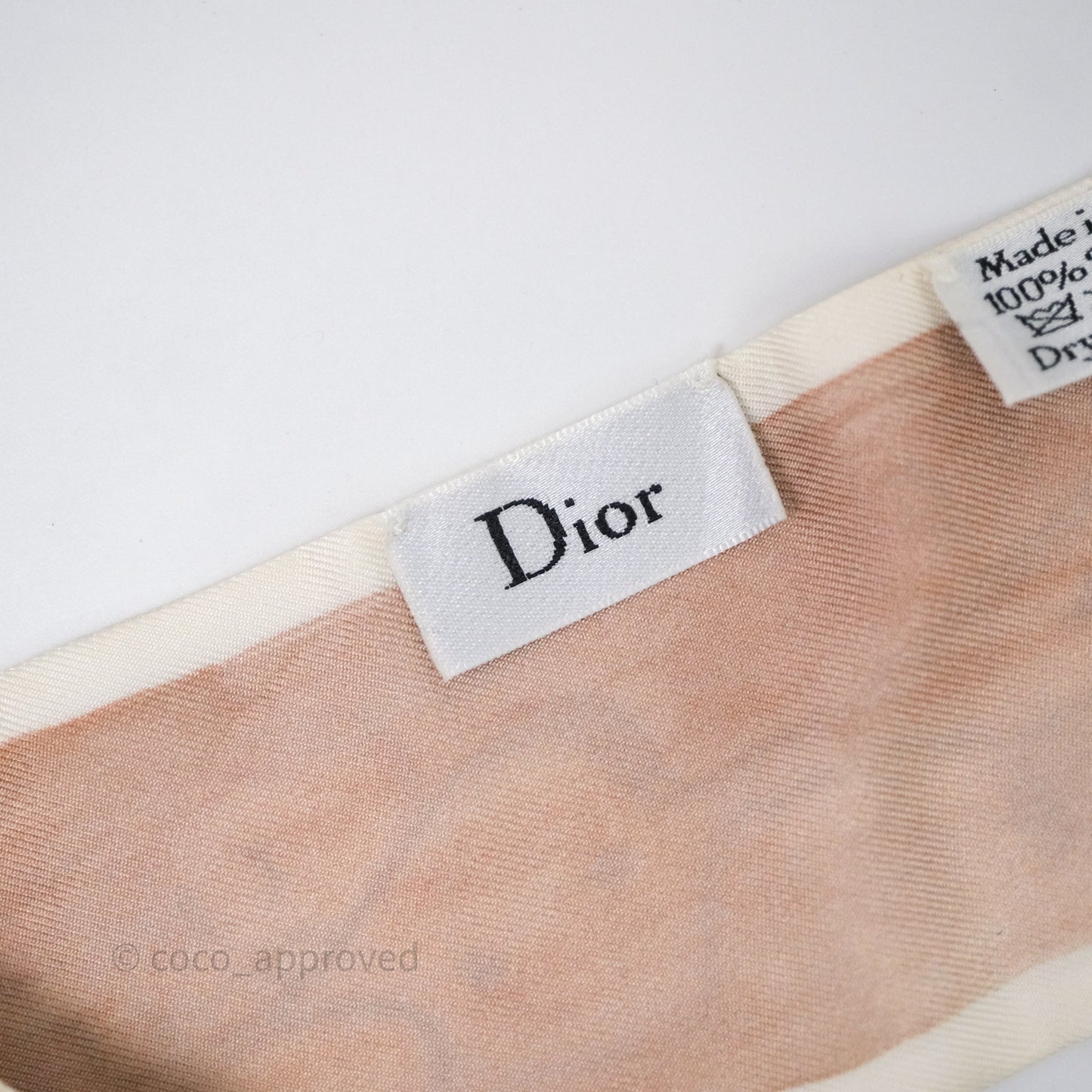 Christian Dior Silk Mitzah ABCDIOR "M" Twilly