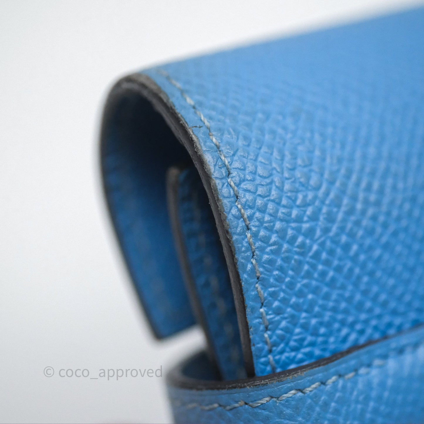 Hermès Kelly Depliant Wallet Blue Epsom Gold Hardware