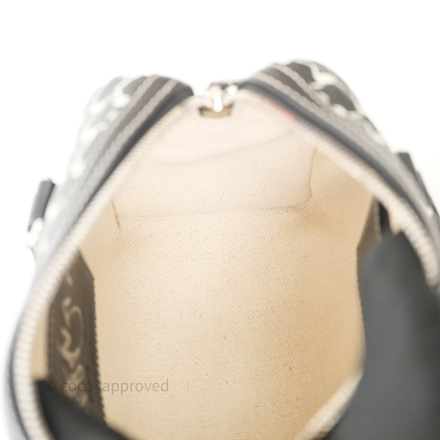 Moynat X Kasing Lung 48H Mini M Labubu Bag Black Canvas Sliver Hardware