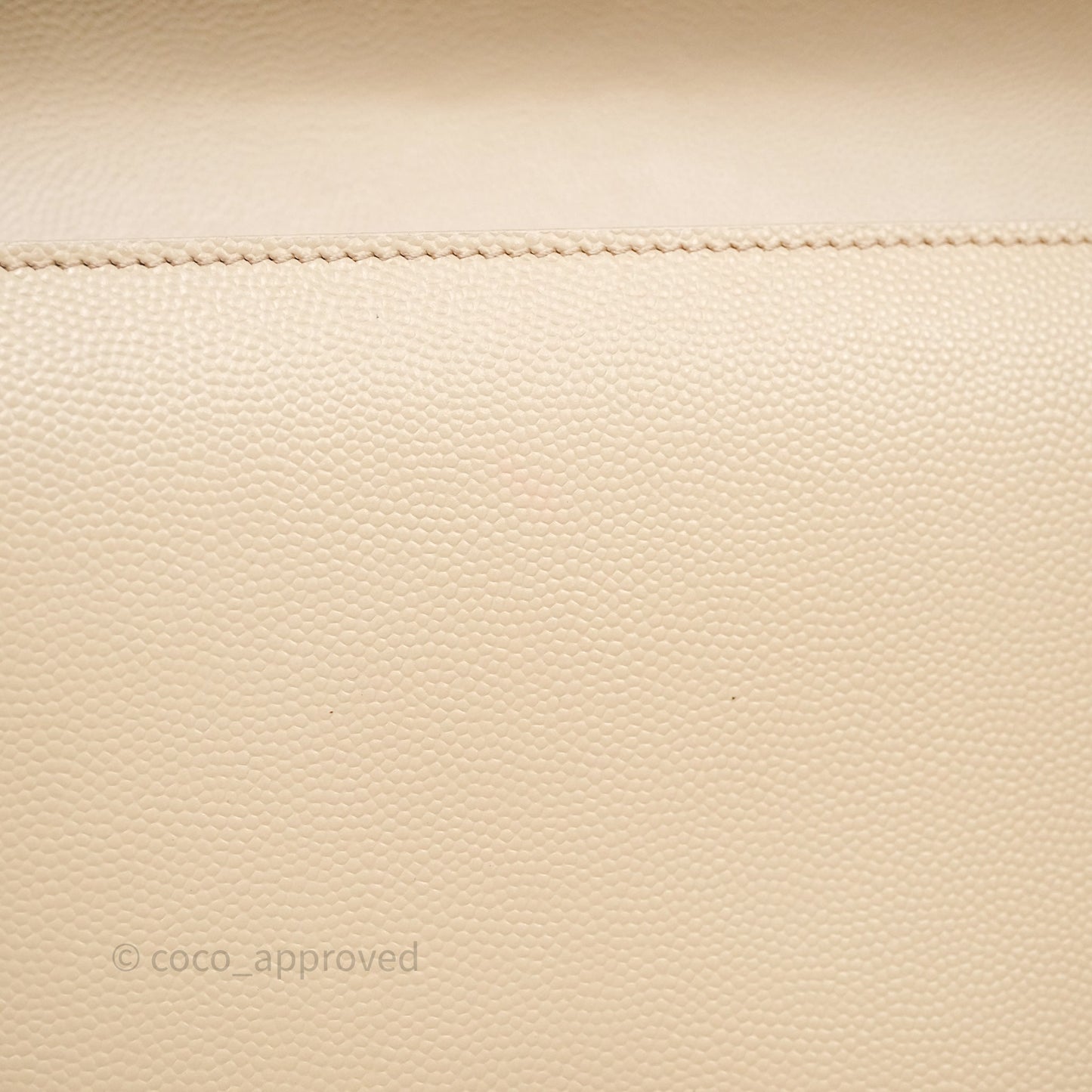 Saint Laurent Kate Clutch Monogram Beige Grain De Poudre Gold Hardware