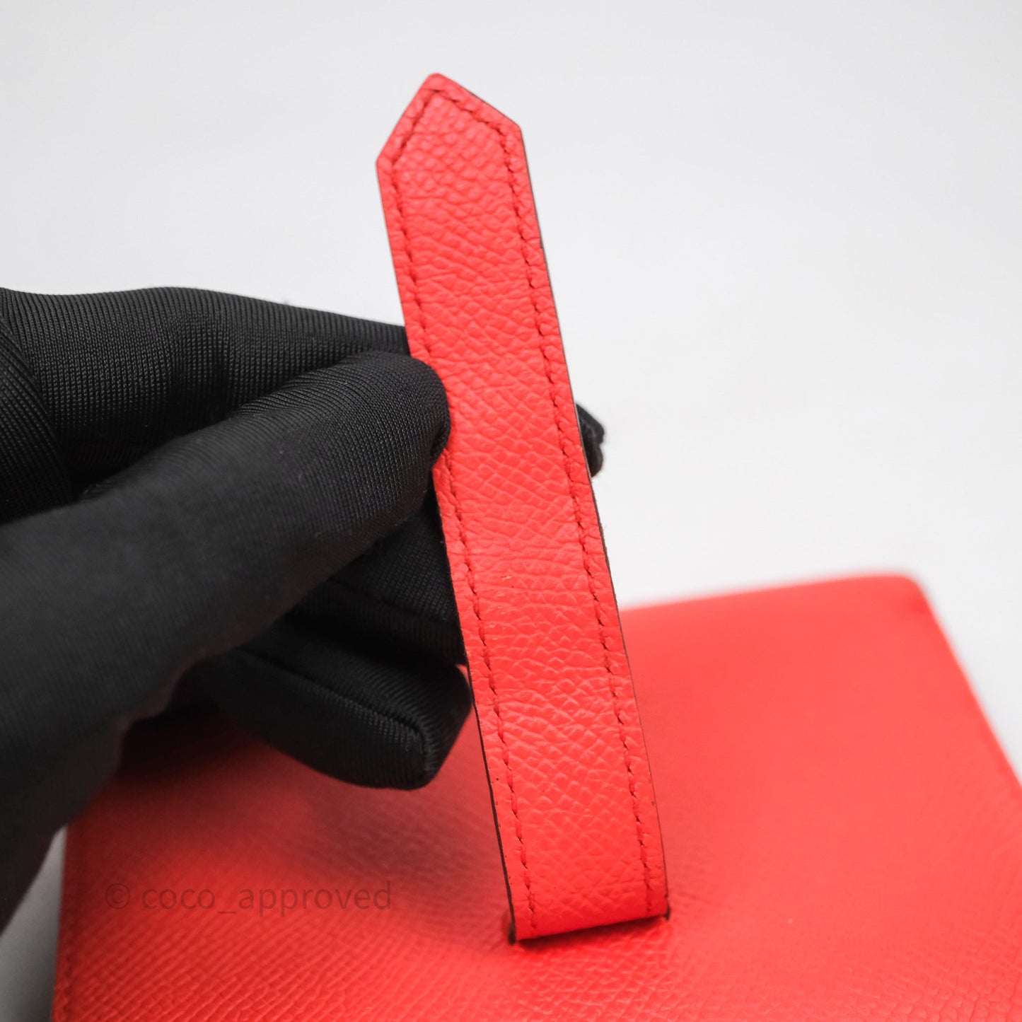 Hermes Bearn Wallet Rouge Tomate S5 Epsom Gold Hardware