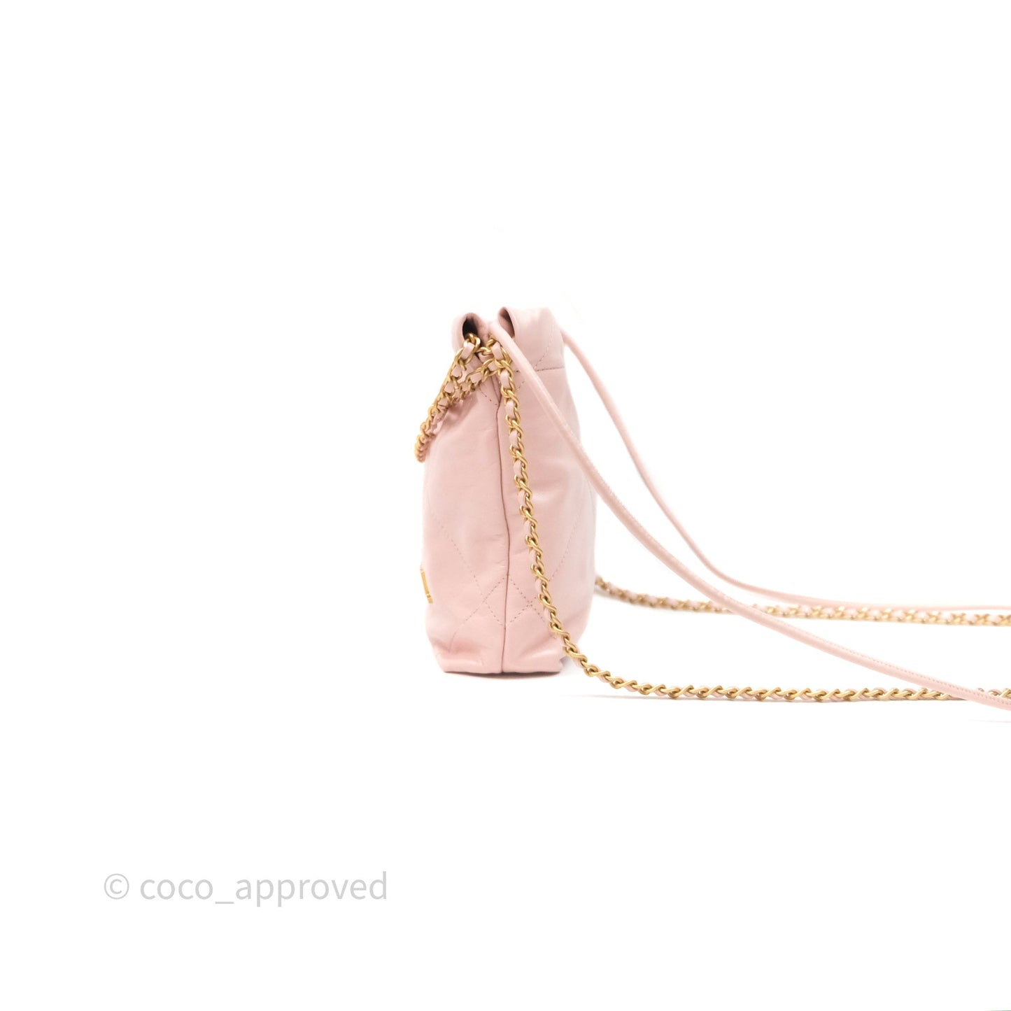 Chanel 22 Mini Bag Light Pink Crumpled Calfskin