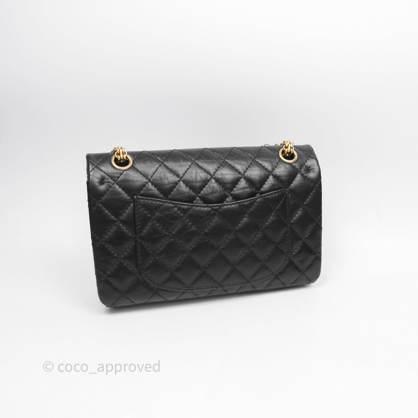 Chanel Reissue 225 Quilted Aged Calfskin Black Aged Gold Hardware