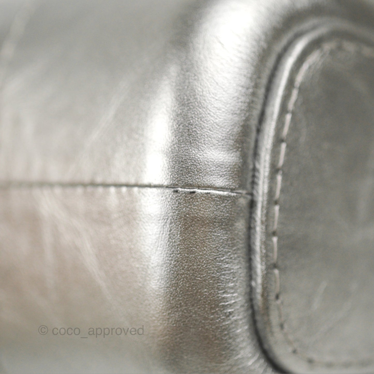 Chanel Quilted Small Gabrielle Hobo Metallic Silver Aged Calfskin Mixed Hardware