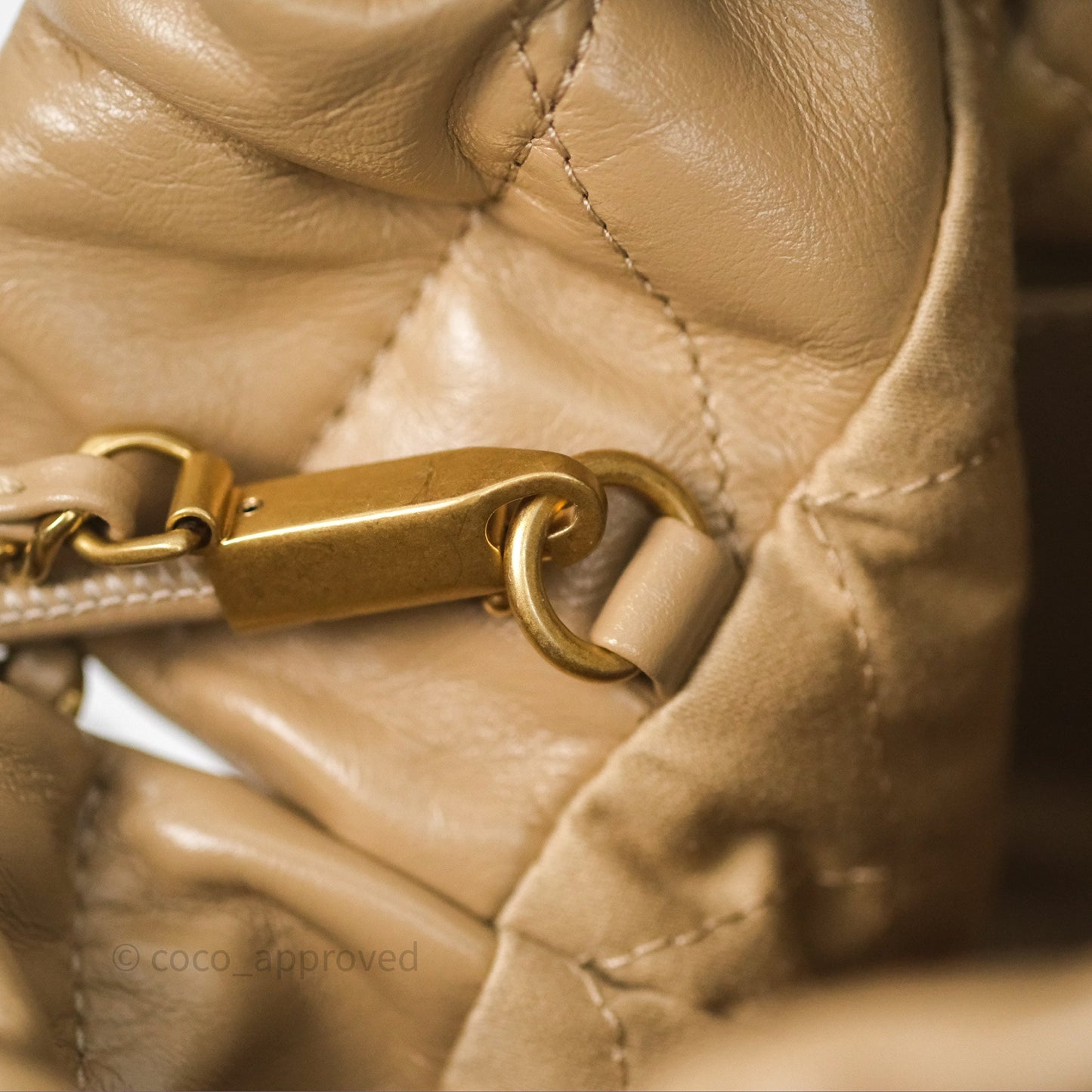 Chanel 22 Mini Bag Beige Shiny Crumpled Calfskin