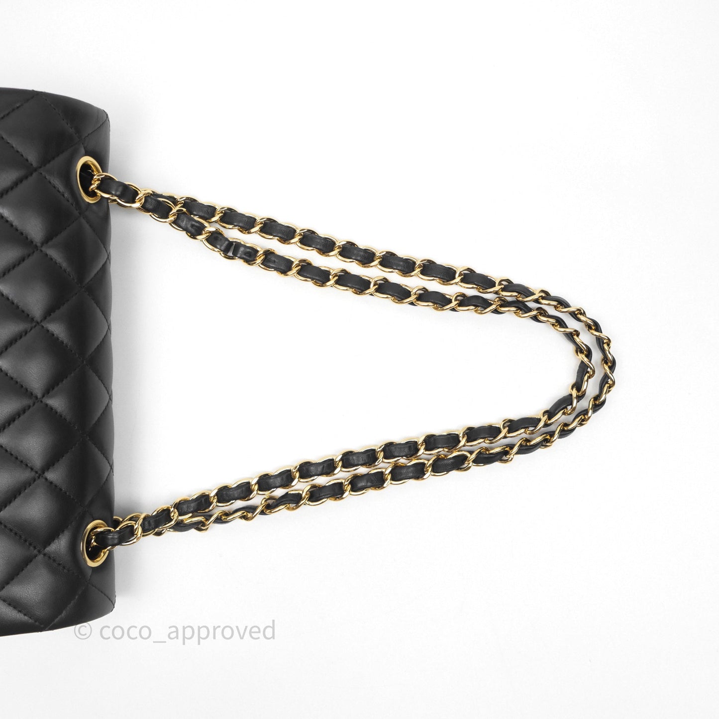 Chanel Small Classic Flap Quilted Black Lambskin Gold Hardware