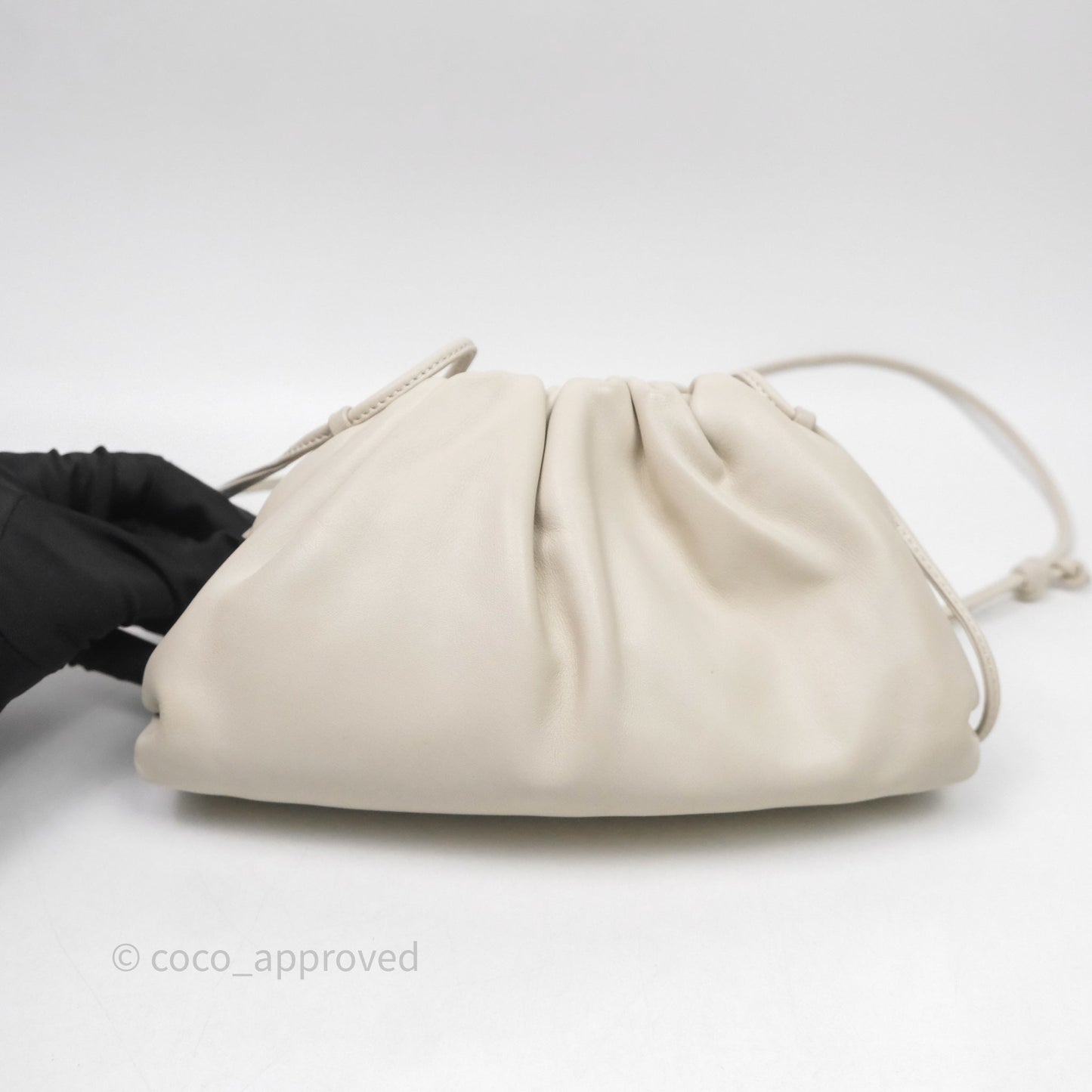 Bottega Veneta The Mini Pouch Ivory Calfskin