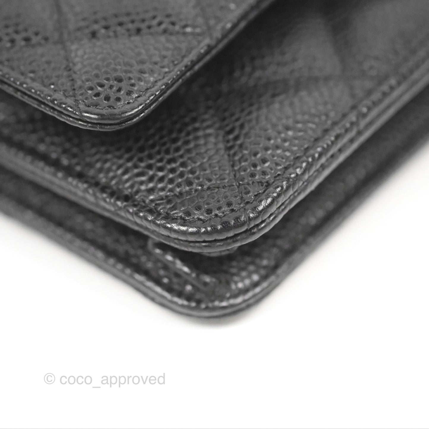 Chanel Quilted WOC Black Caviar Silver Hardware