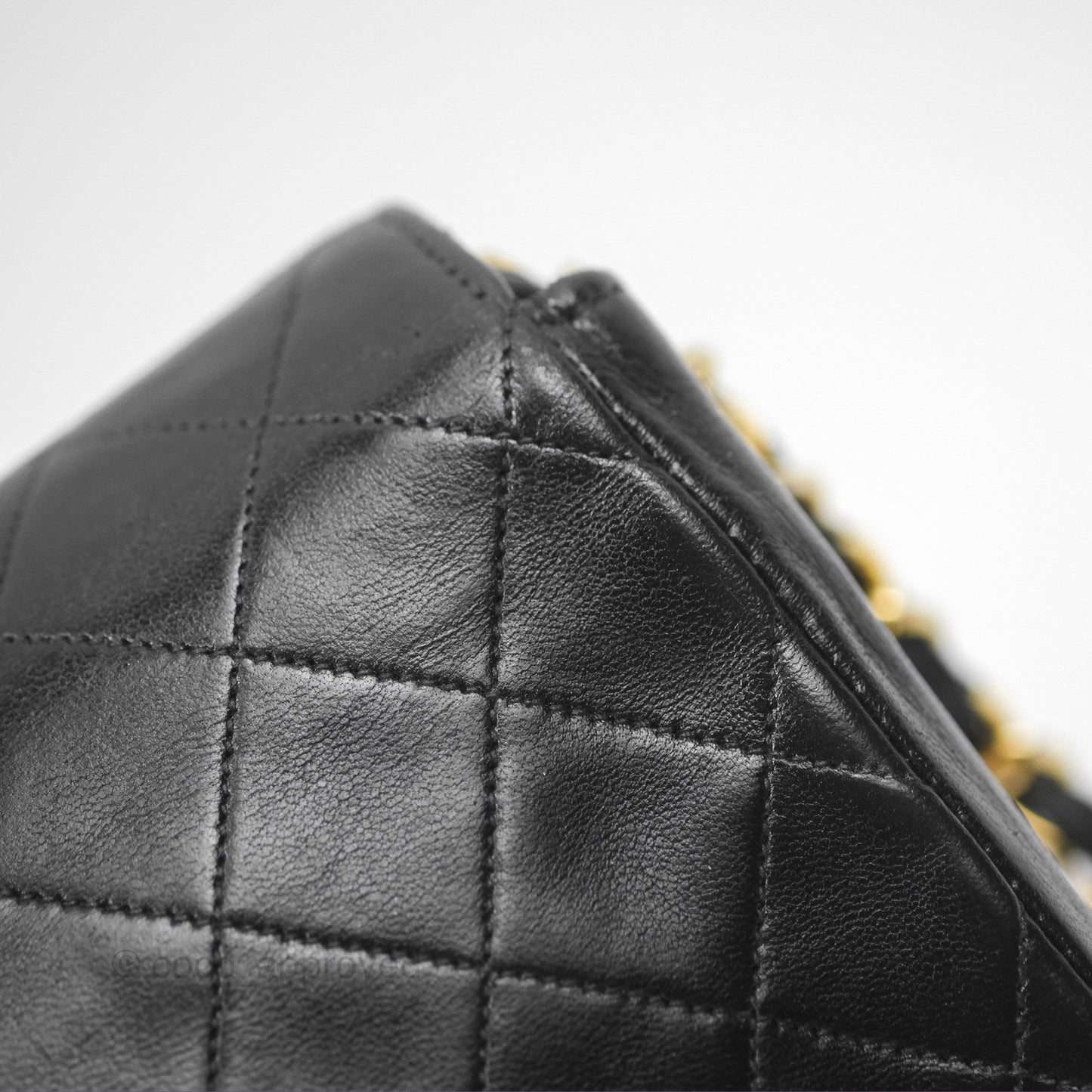 Chanel Vintage Mini Circled CC Flap Bag Black Lambskin 24K Gold Hardware