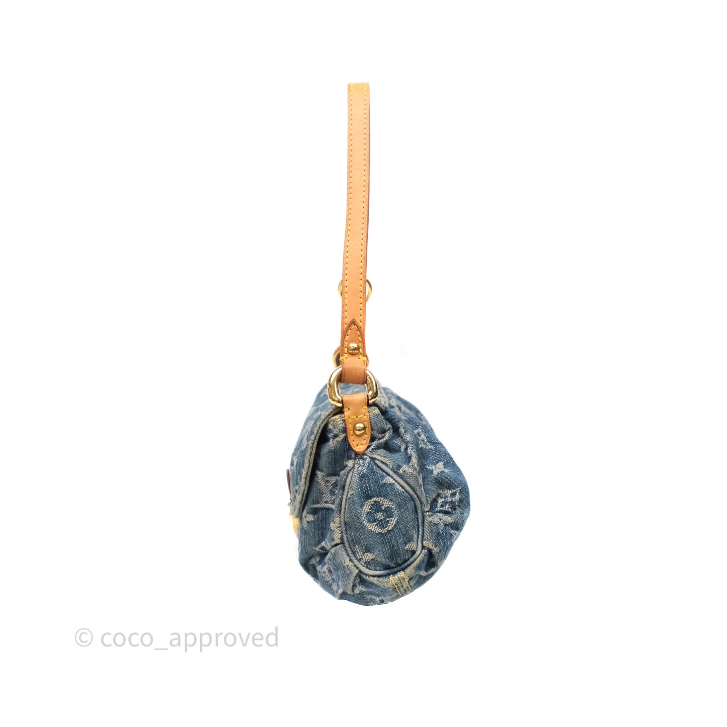 Louis Vuitton Mini Pleaty bag Denim Monogram Gold Hardware
