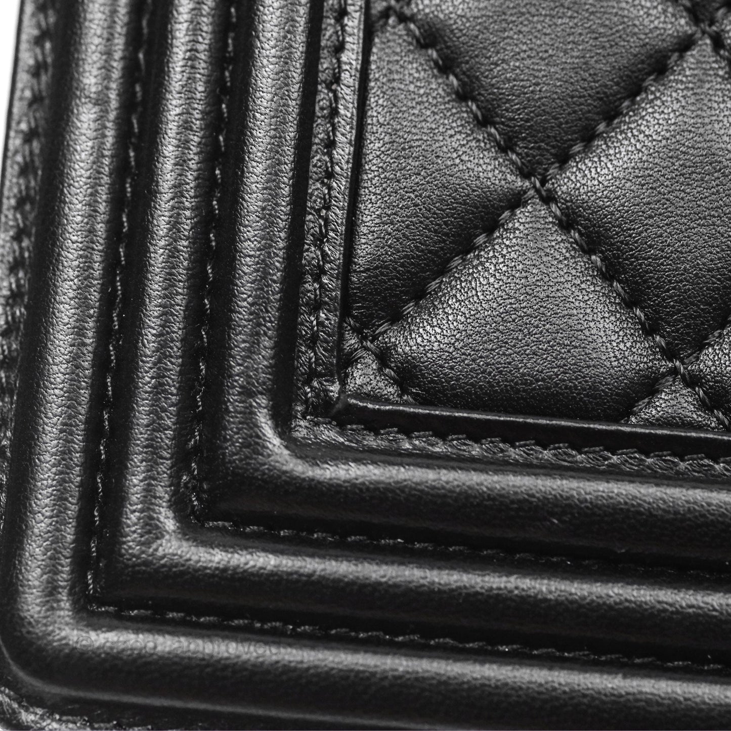 Chanel Quilted New Medium Boy Black Lambskin Ruthenium Hardware