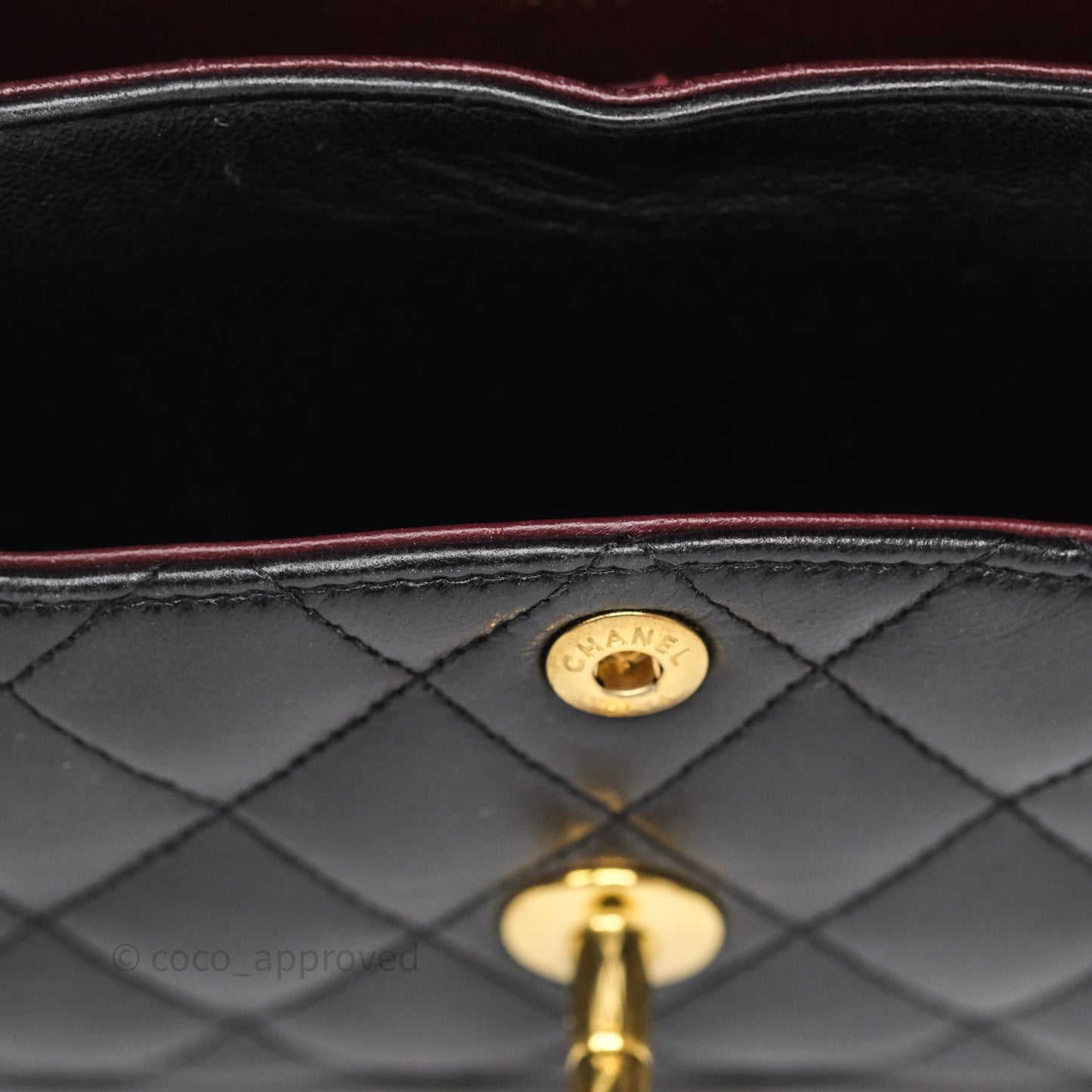 Chanel Small Classic Flap Quilted Black Lambskin Gold Hardware