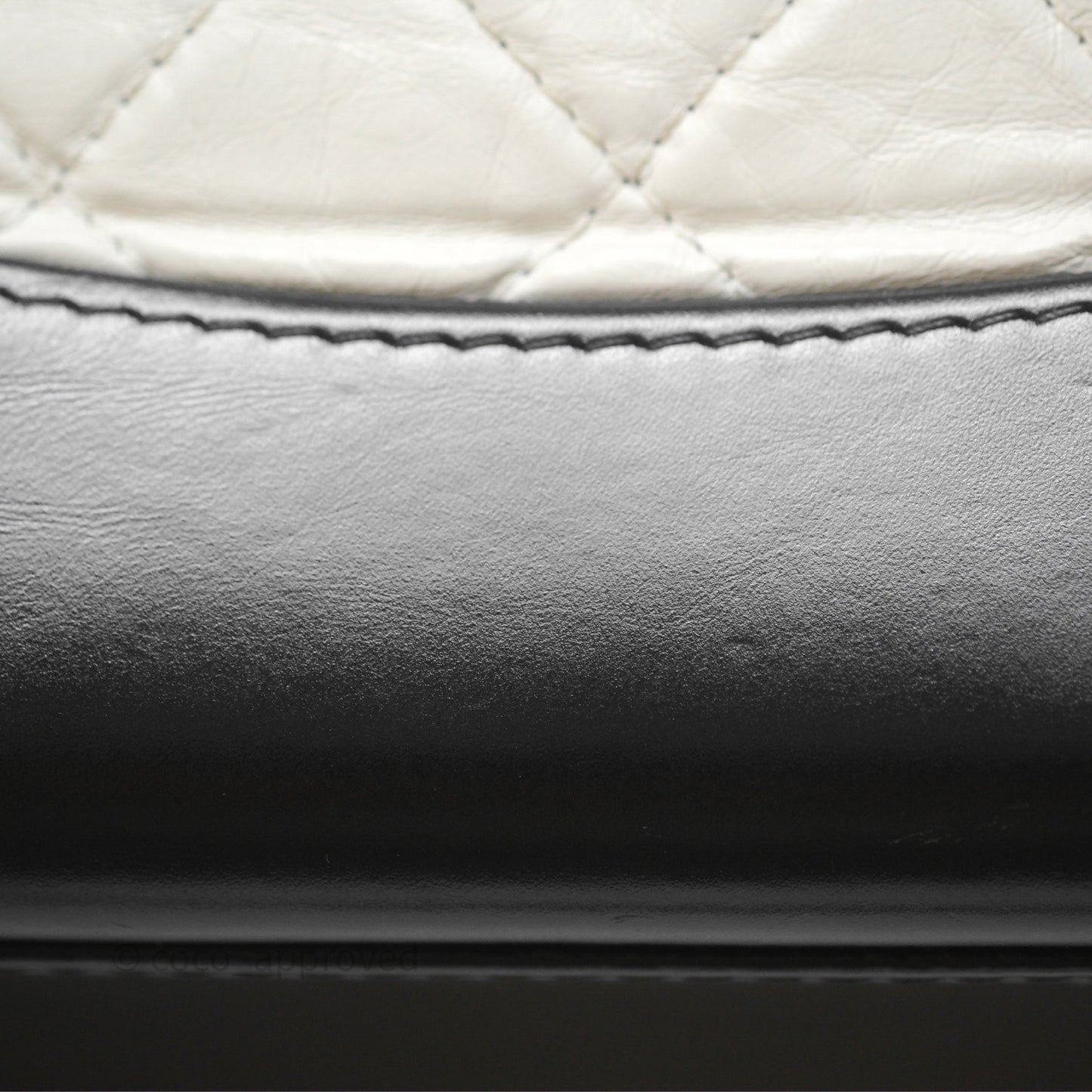 Chanel Small Gabrielle Backpack White Black Aged Calfskin