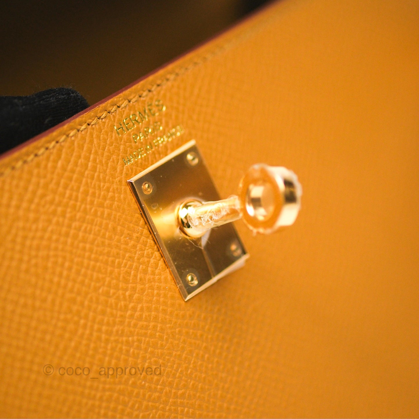 Hermès Sellier Kelly 25 Sesame 2S Epsom Gold Hardware