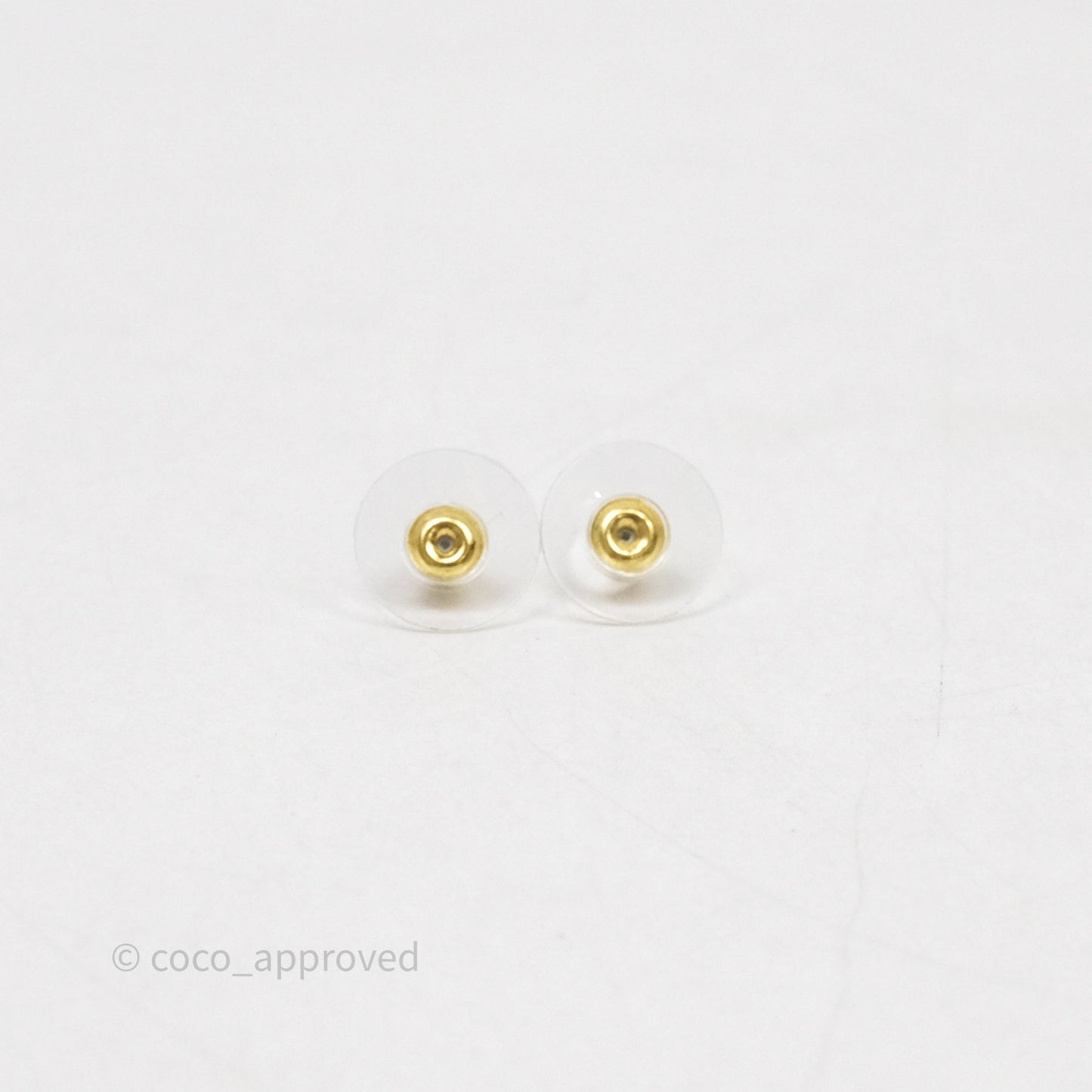Chanel Crystal CC Earrings Gold Tone 25A