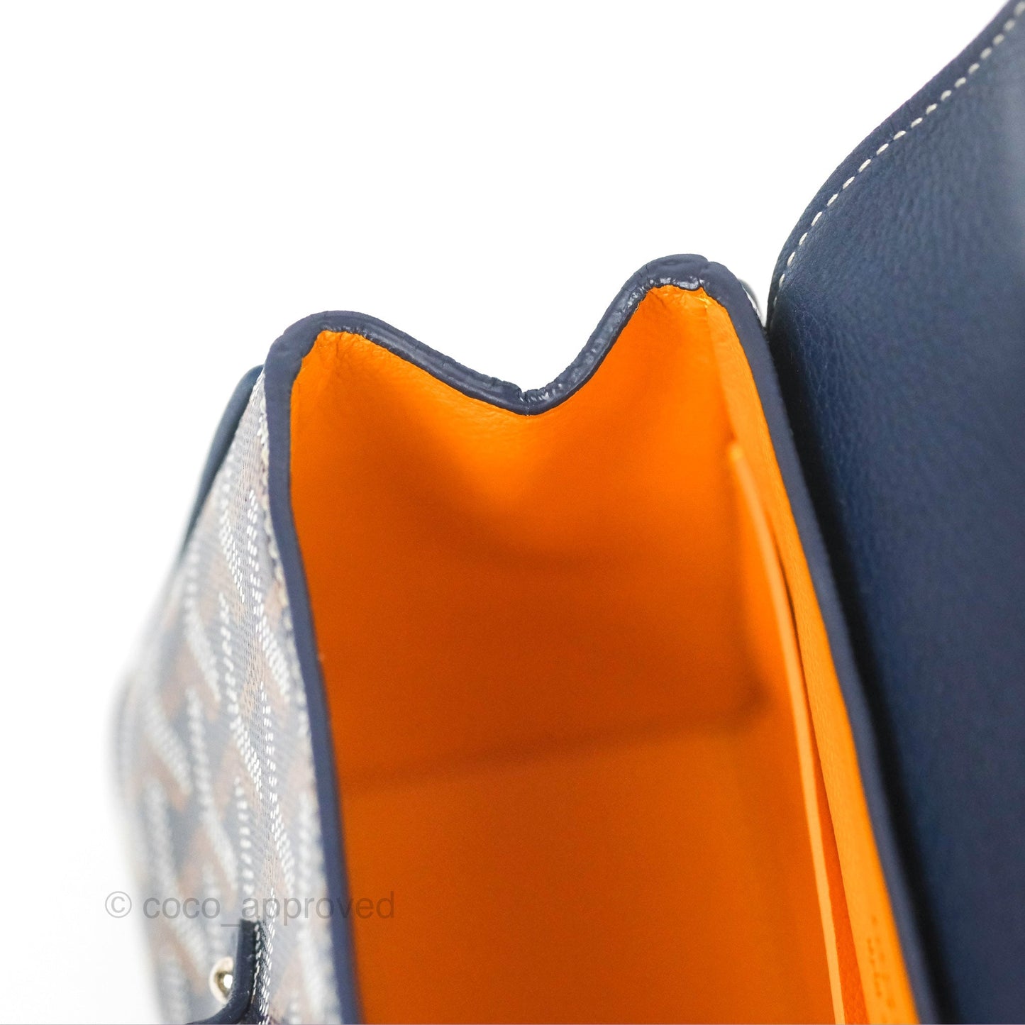 Goyard Saïgon Mini Bag Navy Goyardine Canvas/Chevroches Calfskin