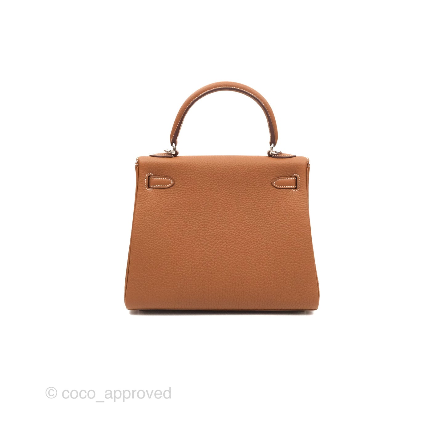 Hermès Retourne Kelly 25 Gold Togo Palladium Hardware