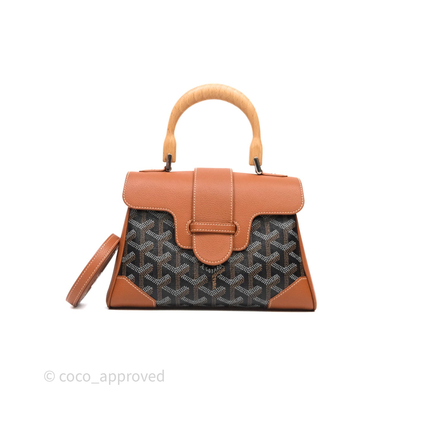 Goyard Saïgon Mini Bag Tan Goyardine Canvas/Chevroches Calfskin