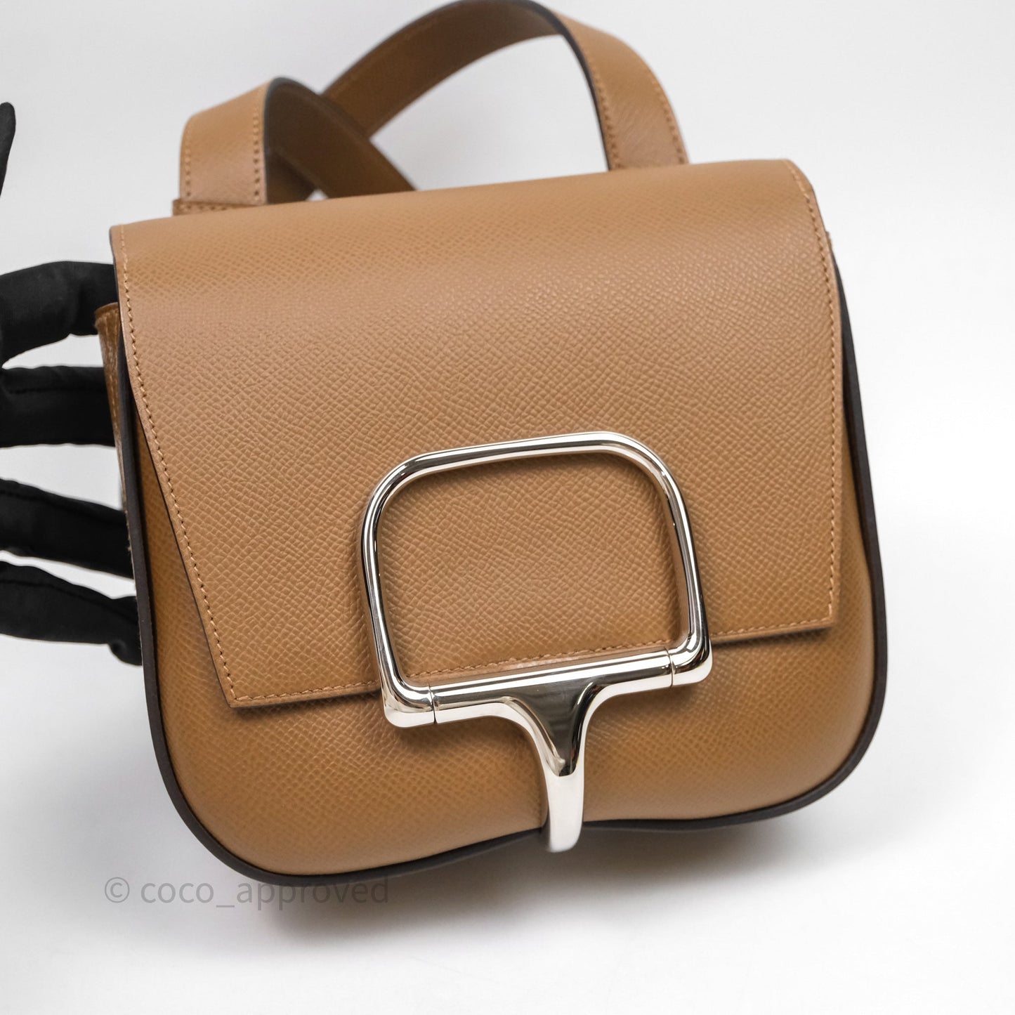 Hermès Della Cavalleria Mini Bag Alezan 3G Epsom Palladium Hardware