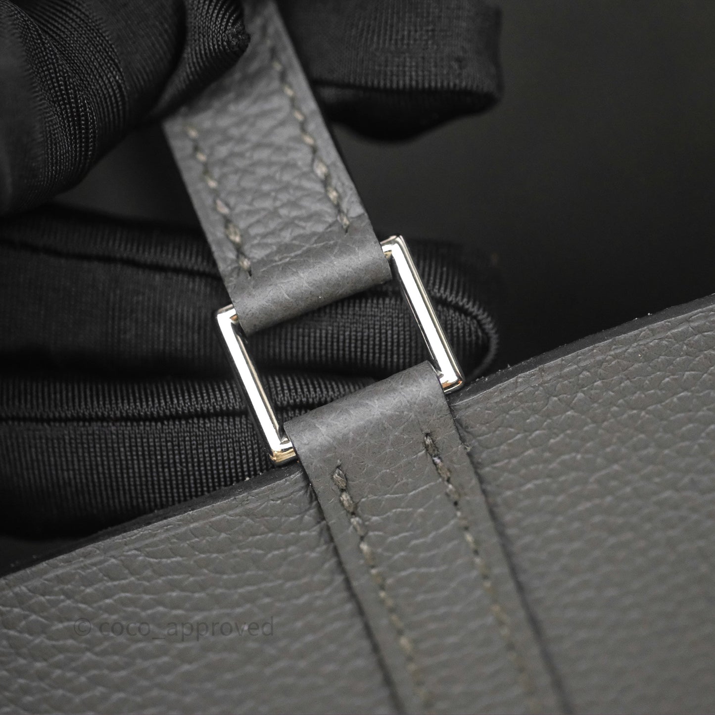 Hermès Picotin 22 Gris Meyer Taurillon Maurice Palladium Hardware