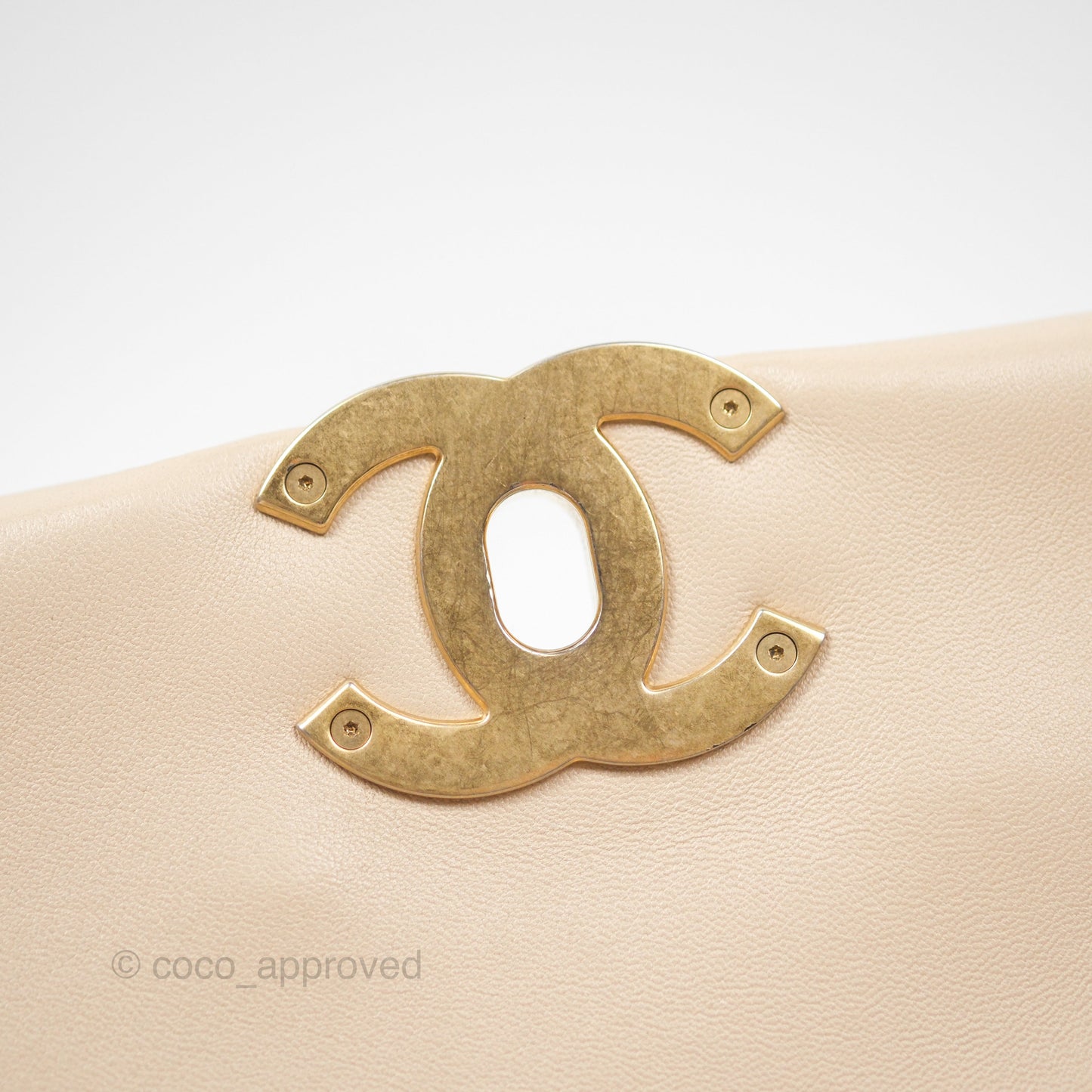 Chanel 19 Small Beige Lambskin Mixed Hardware