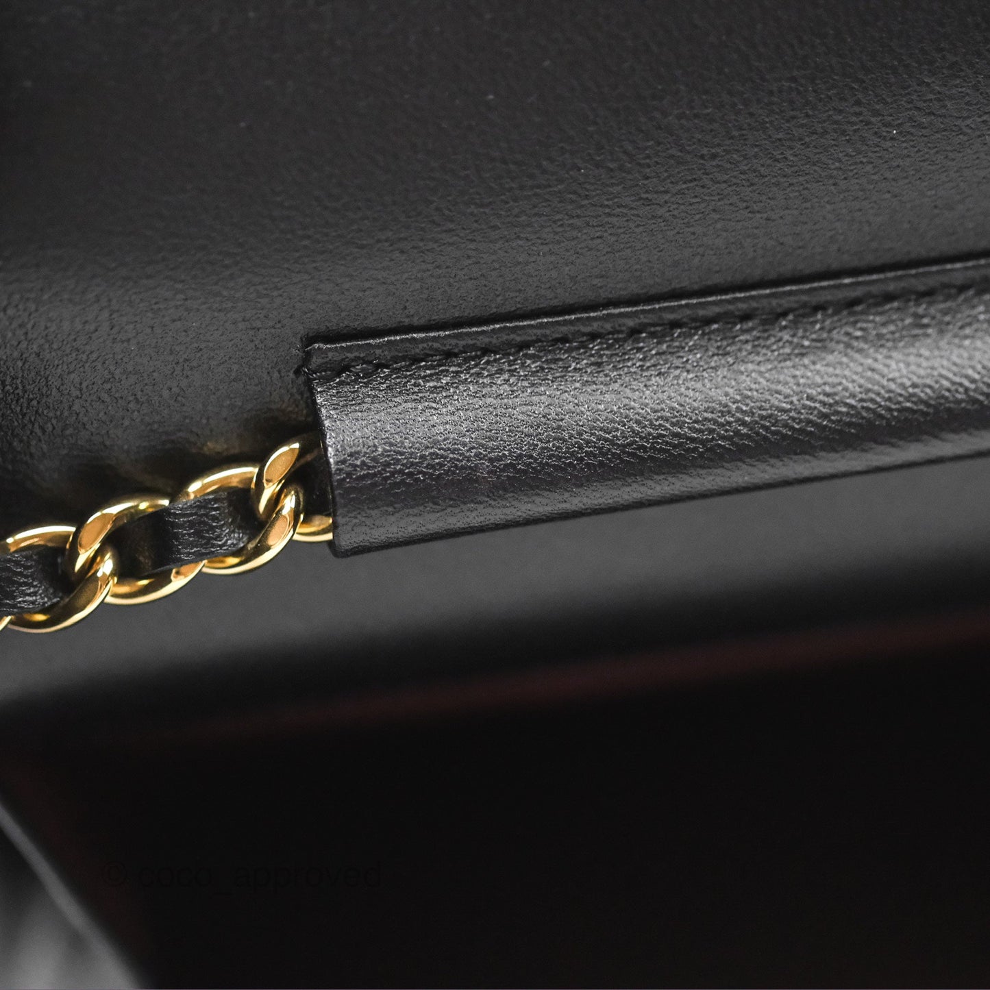 Chanel Quilted Classic Wallet on Chain WOC Black Lambskin Gold Hardware