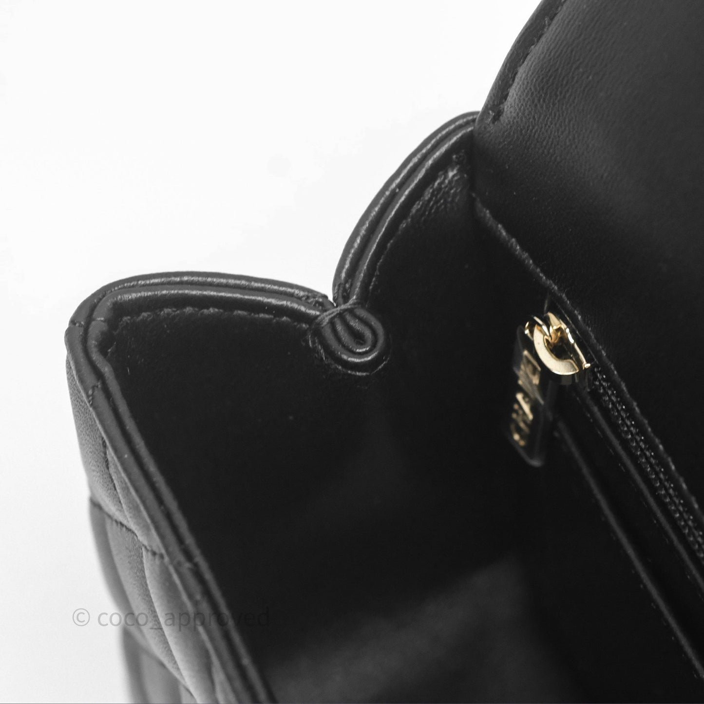 Chanel Crystals Top Handle Mini Rectangular Flap Bag Black Lambskin Gold Hardware