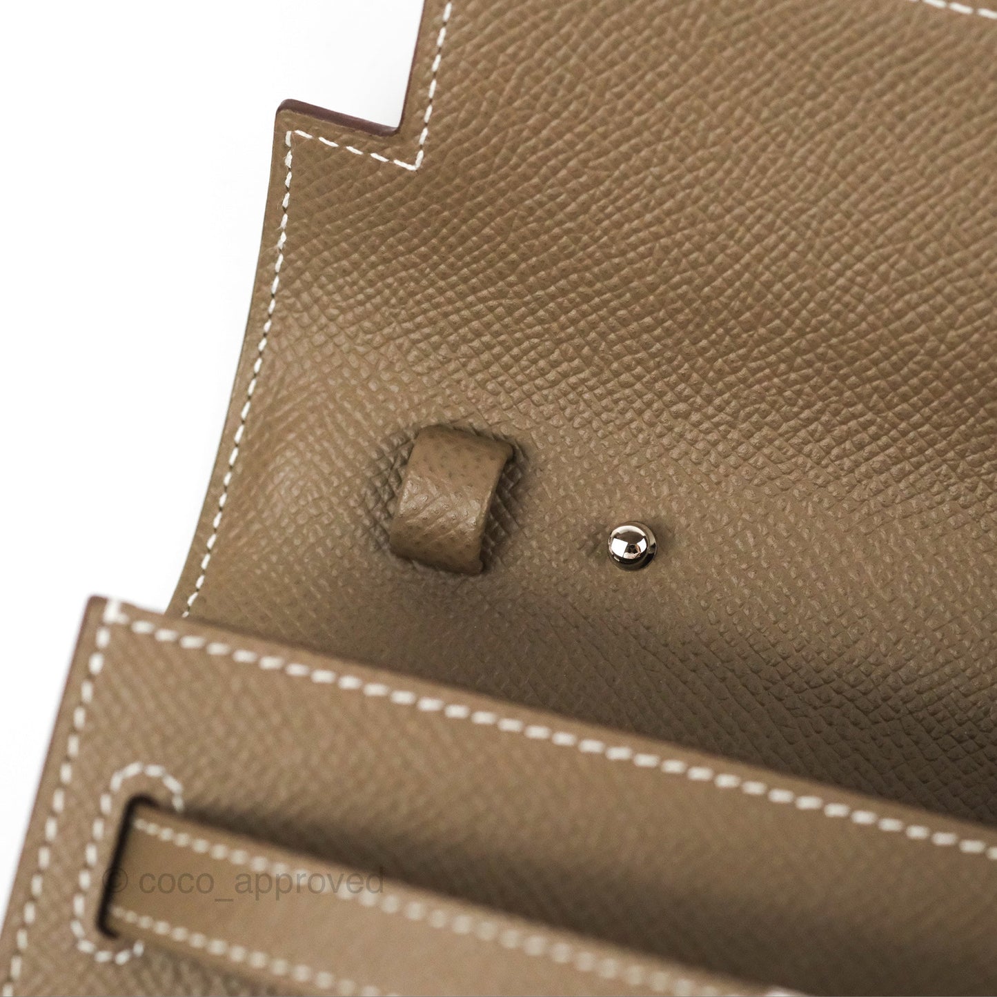 Hermès Kelly To Go Wallet Etoupe Epsom Palladium Hardware