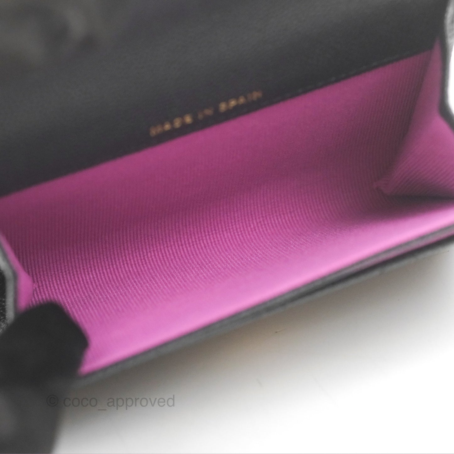 Chanel Flap Card Holder Black Caviar Gold Hardware