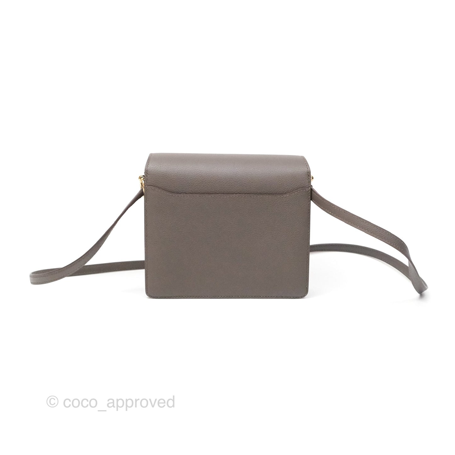 Hermès Roulis Mini 18 Gris Etain 8F Evercolor Gold Hardware