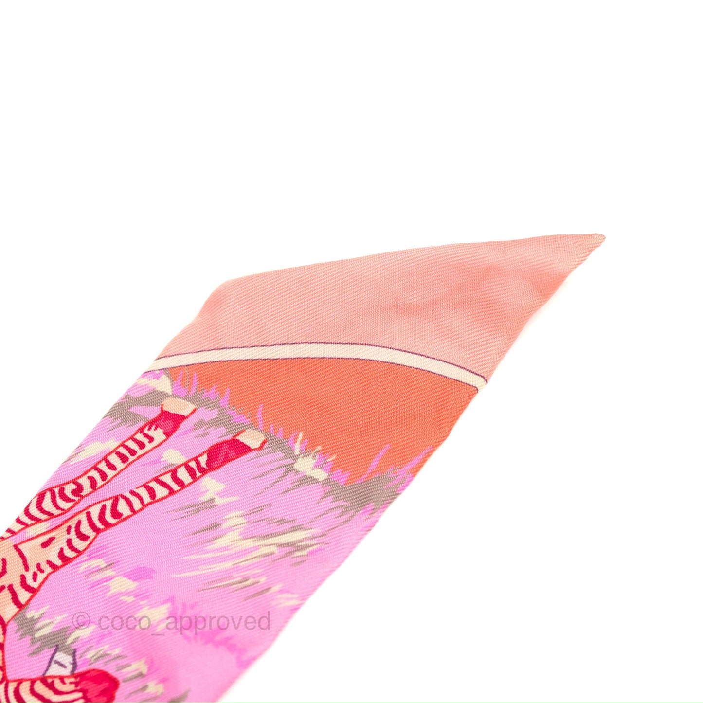 Hermes Les Zebres Silk Twilly