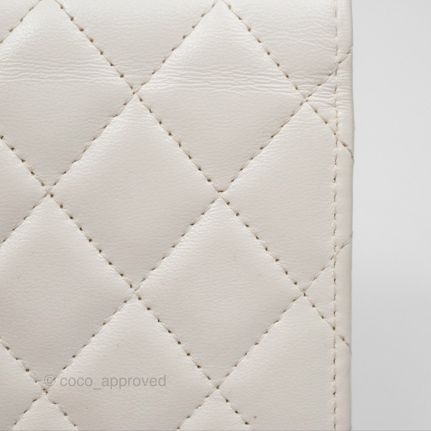Chanel Mini Quilted Trendy CC Clutch With Chain White Lambskin Rose Gold Hardware