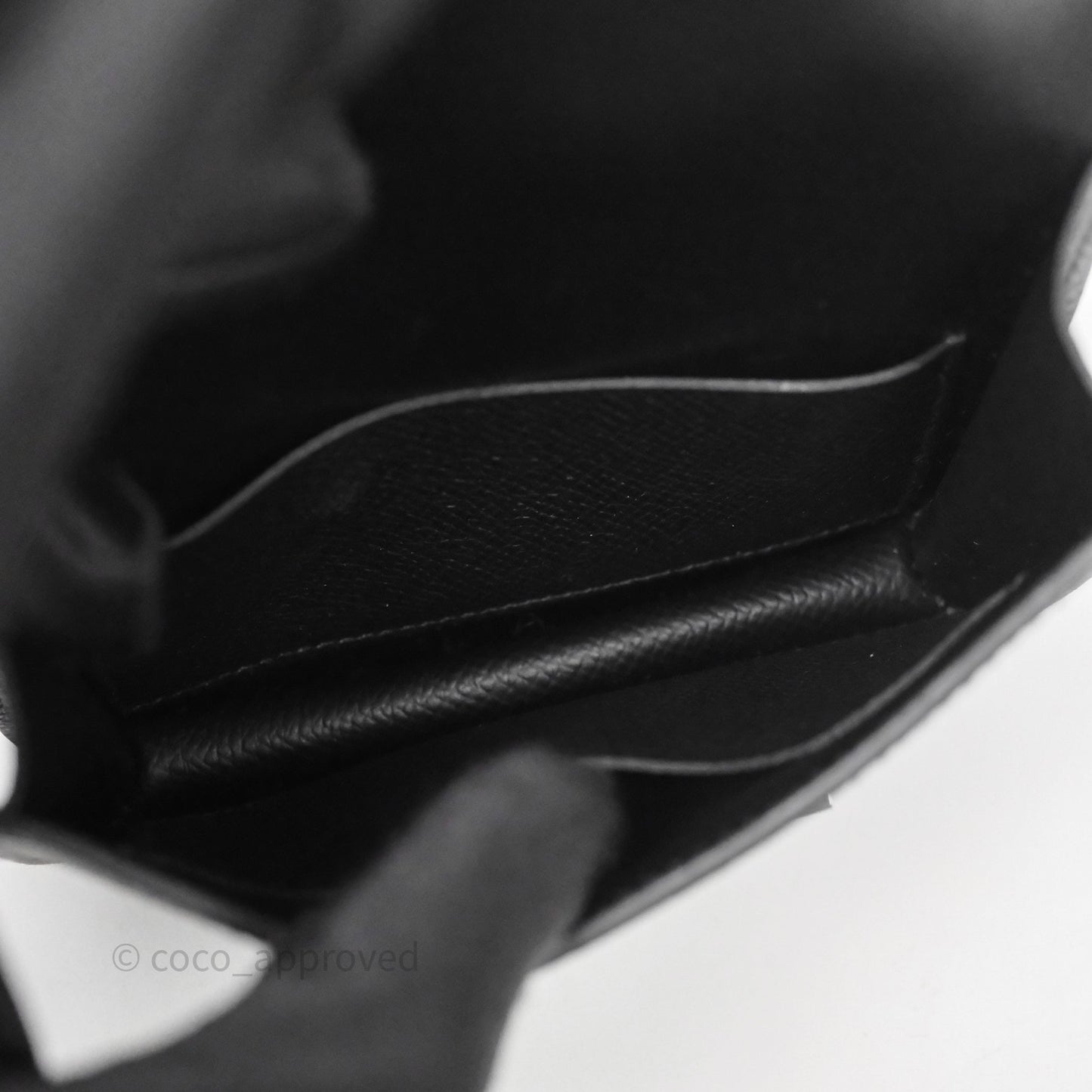 Hermès Constance Slim Wallet Noir 89 Epsom Palladium Hardware