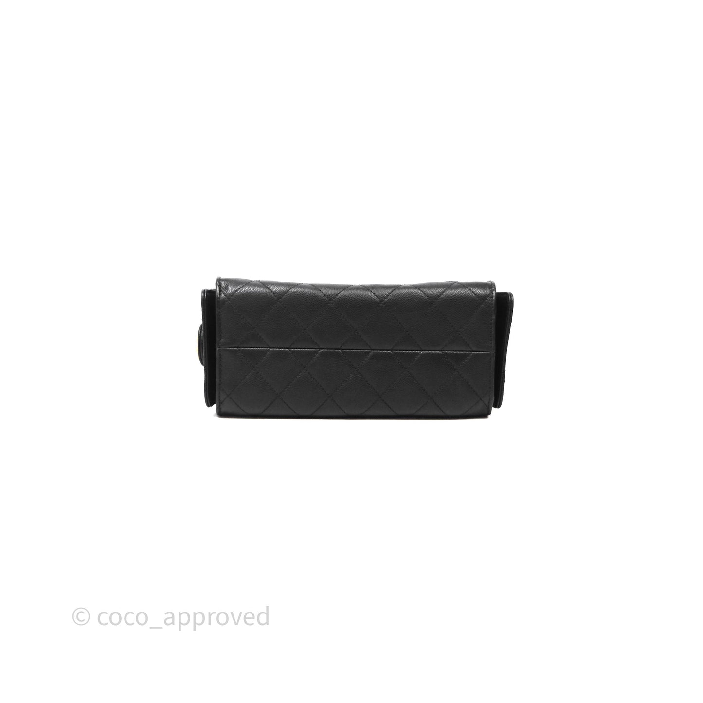 Chanel 25 Mini Black Caviar Aged Gold Hardware