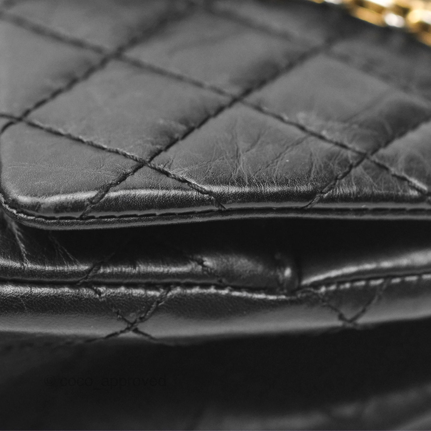 Chanel Reissue 225 Quilted Black Aged Calfskin Aged Gold Hardware