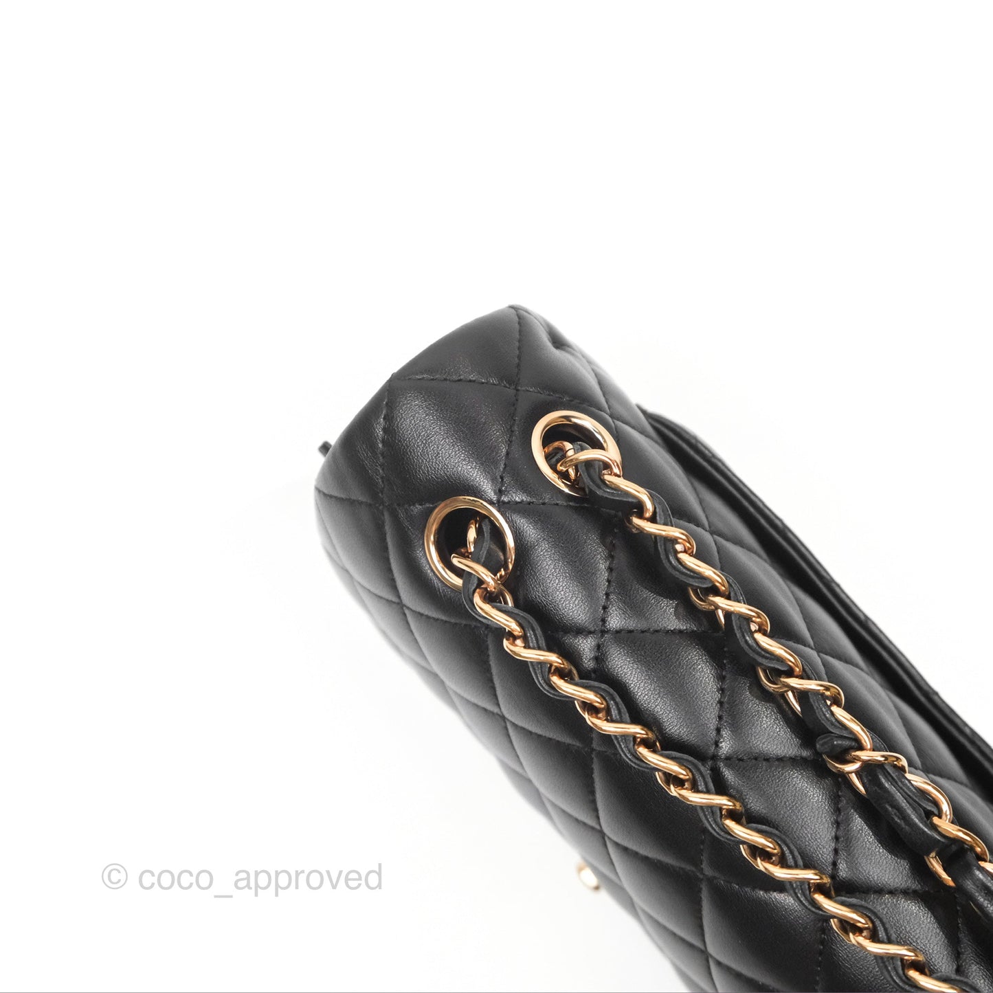 Chanel Small Classic Quilted Flap Black Lambskin Rose Gold Hardware