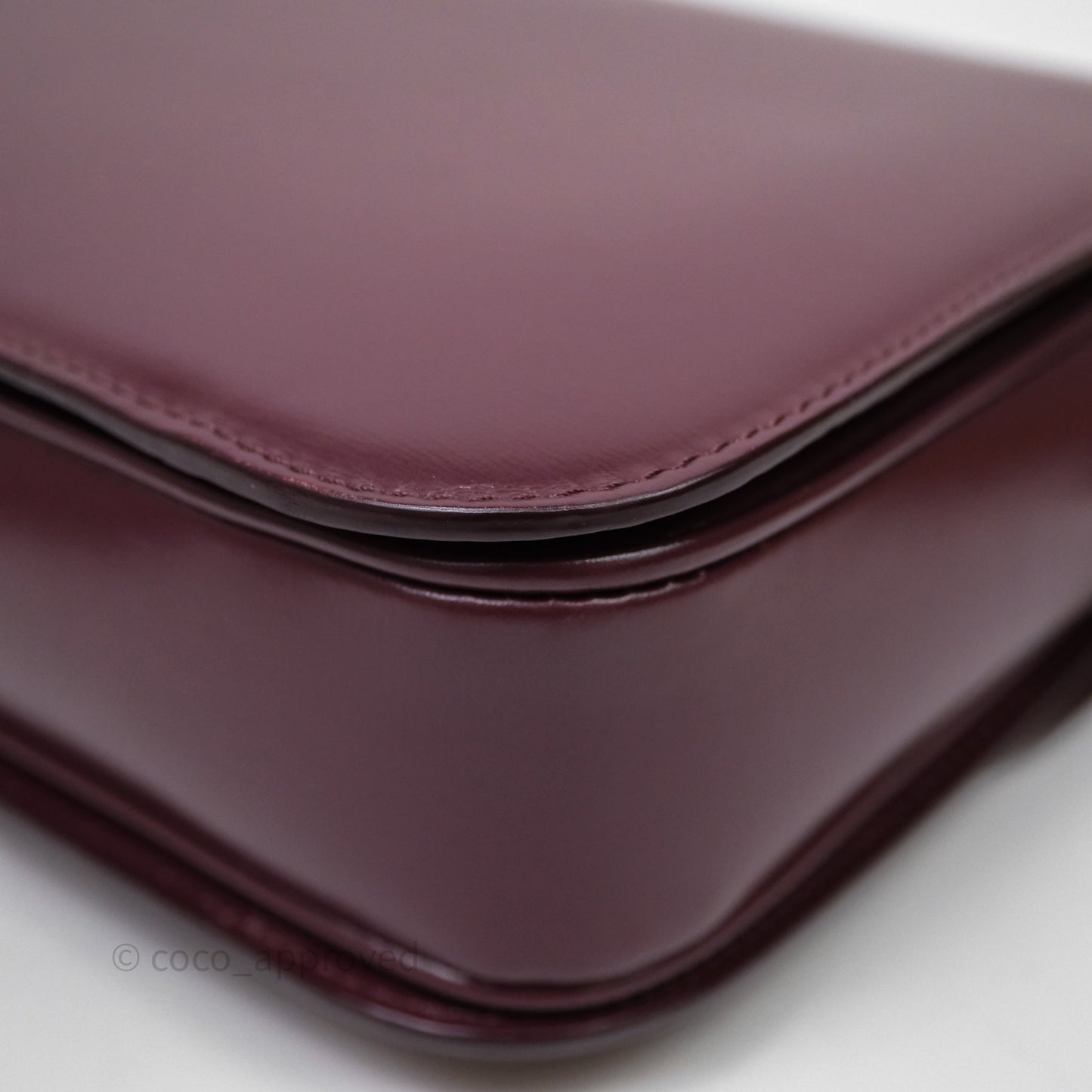 Celine Medium Triomphe Acai Burgundy Shiny Calfskin Gold Hardware