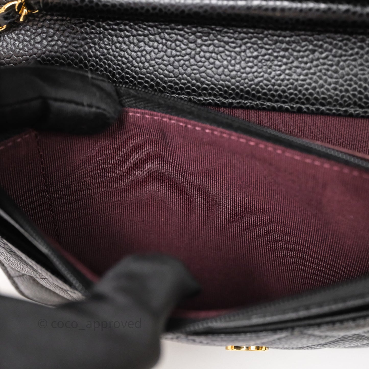 Chanel Quilted WOC Black Caviar Gold Hardware